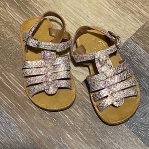 POM D’API Pink metallic gladiator sandal size 24